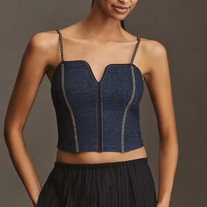 NWT Anthropologie Pilcro Crop Corset Sweater Tank | Women’s Fitted Top